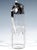 Exquisite cut Art Nouveau glass carafe with silver mount: Clear glass carafe with a conical body, featuring an all-round...