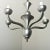 French Vintage Modern Pewter-Tone Chandelier For Sale - Image 4 of 12