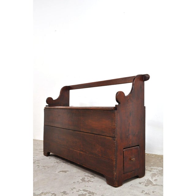 Antique Storage Bench, 1830s For Sale - Image 10 of 12