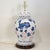 Mediterranean Pair of Vintage Brunschwig & Fils Cadiz Table Lamps With Lid - Blue and White Ceramic With Boar and Deer Motif For Sale - Image 3 of 18
