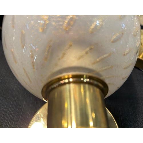 Brass and Glass Murano Wall Sconces, 1990, Set of 2 For Sale - Image 15 of 17