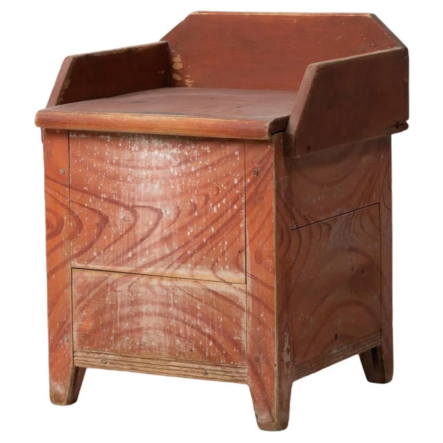 Antique Swedish Folk Art Childrens Chair For Sale