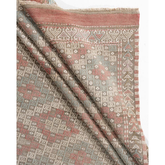 Turkish Vintage Turkish Jajim Flatweave Area Rug 5ft 1in X 8ft 11in For Sale - Image 3 of 9
