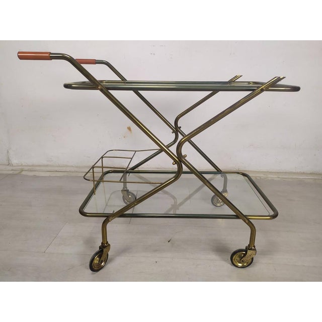 Vintage Brass Bar Service, 1950s For Sale - Image 4 of 15