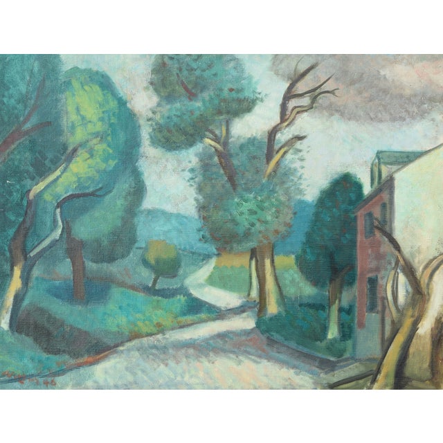 Kurt Neyers, Kurt Neyers, Gemälde "Mosellandschaft", 1946, Framed For Sale - Image 11 of 11