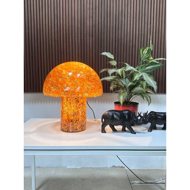 Mushroom Table Lamp in Marbled Glass from Peill & Putzler, Germany, 1970s For Sale - Image 6 of 18
