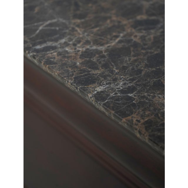 Pair Stickley Marble Top Empire Cherry Nightstands For Sale - Image 13 of 18