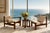 Wood Michel Arnoult “Ouro Preto” Modular Loveseat / Pair of Open-Arm Lounge Chairs in Imbuia, Brazil, 1960s — Convertible Two-in-One Design For Sale - Image 7 of 18