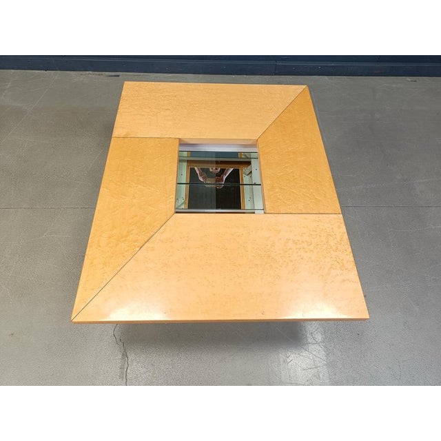 Brown Vintage Ash Wood Coffee Table by Paul Michel, 1970s For Sale - Image 8 of 14