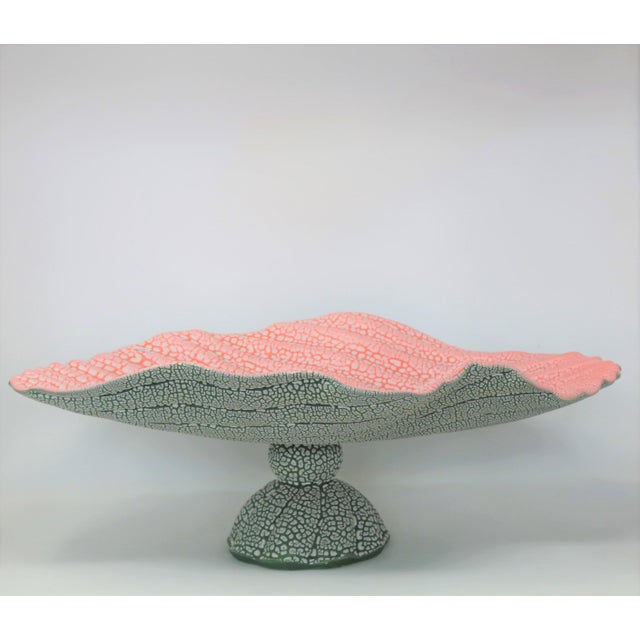 Teal Stylized Watermelon Bowl, Signed For Sale - Image 8 of 8