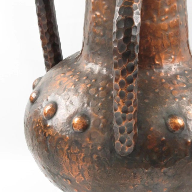 Copper Important Italian Copper Baluster Urn Vase For Sale - Image 8 of 11