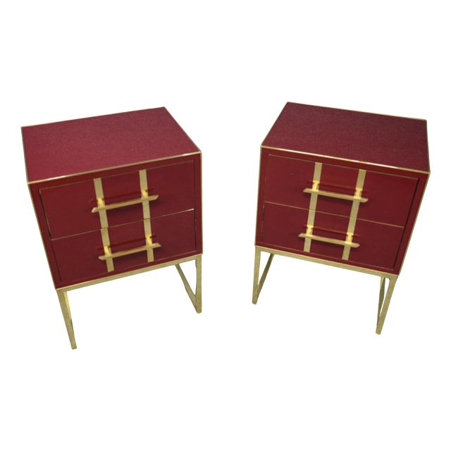 Murano Glass Bedside Tables from Justfurnituress SRL, Set of 2 For Sale