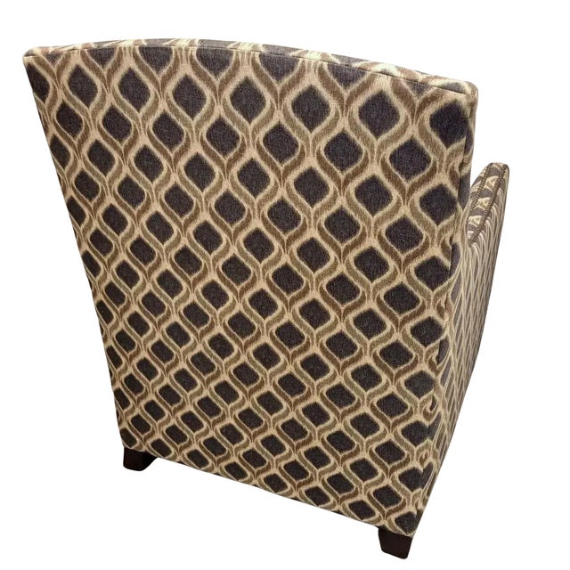 Navy Blue Pair of Modern Bernhardt Portfolio Transitional Upholstered Club Chairs With Nailhead Trim For Sale - Image 8 of 11
