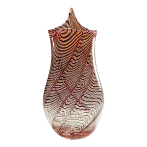Large Art Glass Vase by Luca Vidal, Murano
