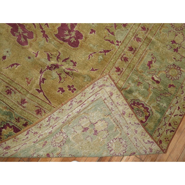 Plum Color Early 20th Century Antique Turkish Ghiordes Rug For Sale - Image 4 of 6