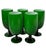 1960s Vintage Carlo Moretti Italian Green Goblets - Set of 5 For Sale - Image 9 of 10