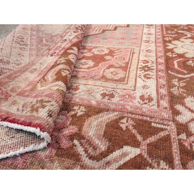 Blush Galerie Shabab Collection Mid-20th Century Turkish Oushak Throw Rug For Sale - Image 8 of 8