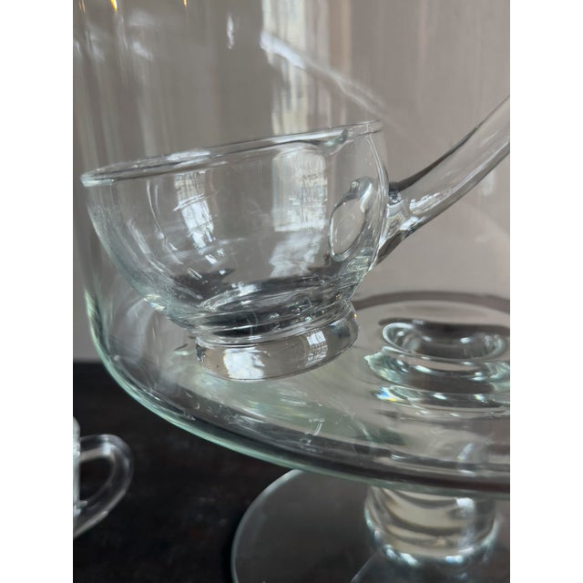 Late 20th Century Late 20th Century Postmodern Princess House Heritage Crystal Punch Bowl Set - 10 Piece For Sale - Image 5 of 9