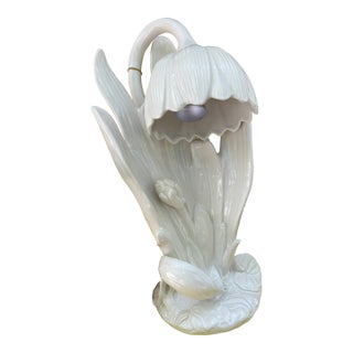 Vintage Nora Fenton Ceramic Sunflower Table Lamp For Sale