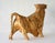Large Mid-Century Gold Ceramic Bull Sculpture For Sale - Image 4 of 10