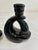 Vintage Frankoma Black Ceramic Modern Loop Vases, a Pair For Sale - Image 9 of 11