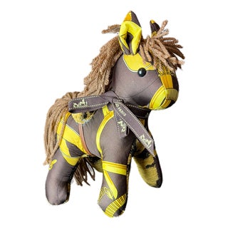 Hermes Eperon d'Or Vintage Silk Scarf Noble Pony For Sale