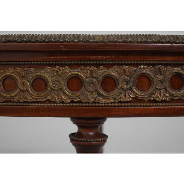 Vintage Mahogany Marquetry Inlaid Side Table For Sale - Image 10 of 15