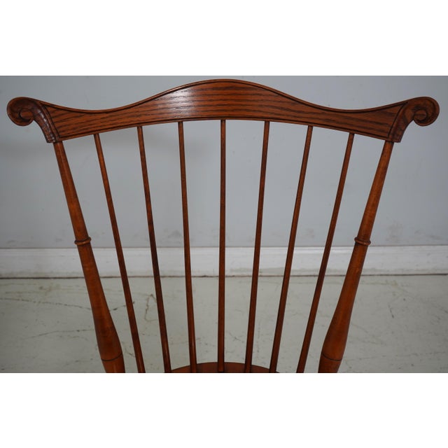 1990s Set of 4 Dr Dimes Fan Back Windsor Dining Side Chairs For Sale - Image 5 of 12