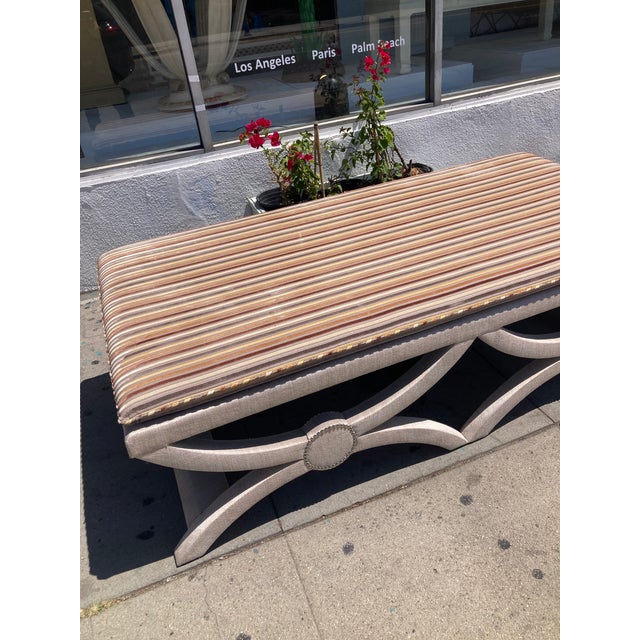 Neoclassical Backless Daybed Fully Upholstered-1 For Sale - Image 11 of 12