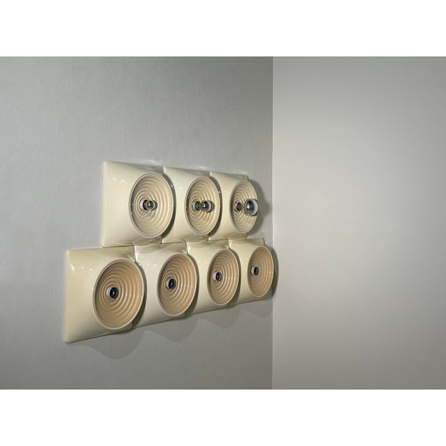 Goletta Wall Lights attributed to Studio Nizzoli for Stilnovo, 1969, Set of 7, in Flawless conditions. Designed 1960 to...