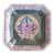 Square Famille Rose Pink Chinoiserie Decorative Ceramic Trinket Dish / Catchall For Sale