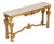 Rococo Style Gilt & Gold Marble Top Console Table For Sale