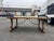 Farmhouse Vintage Solid Wood Trestle Dining Table For Sale - Image 3 of 8