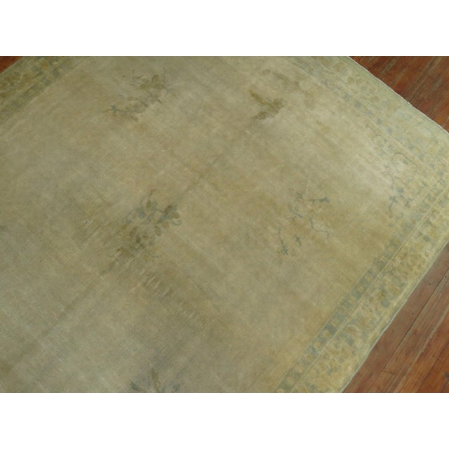 Chinese 19th Century Beige and Green Chinese Gallery Corridor Rug - 5' x 19'2" For Sale - Image 3 of 12