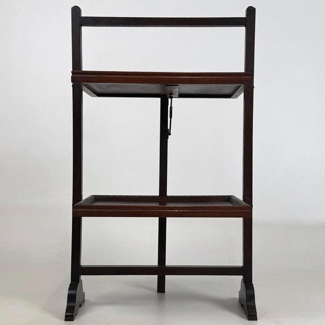 Antique Edwardian Oak Folding Tray Stand, 1910 For Sale - Image 3 of 16