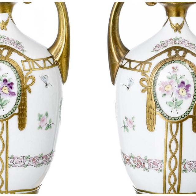 19th Century Porcelain Vases, Set of 2 For Sale - Image 4 of 8