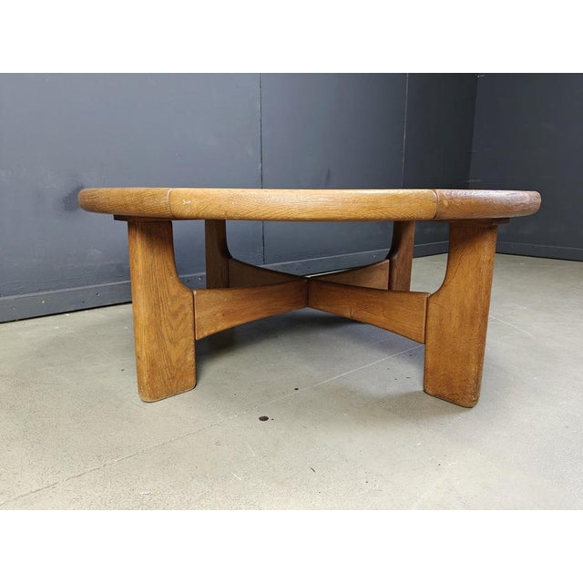 1960s Danish Oak Round Coffee Table, 1960s For Sale - Image 5 of 10