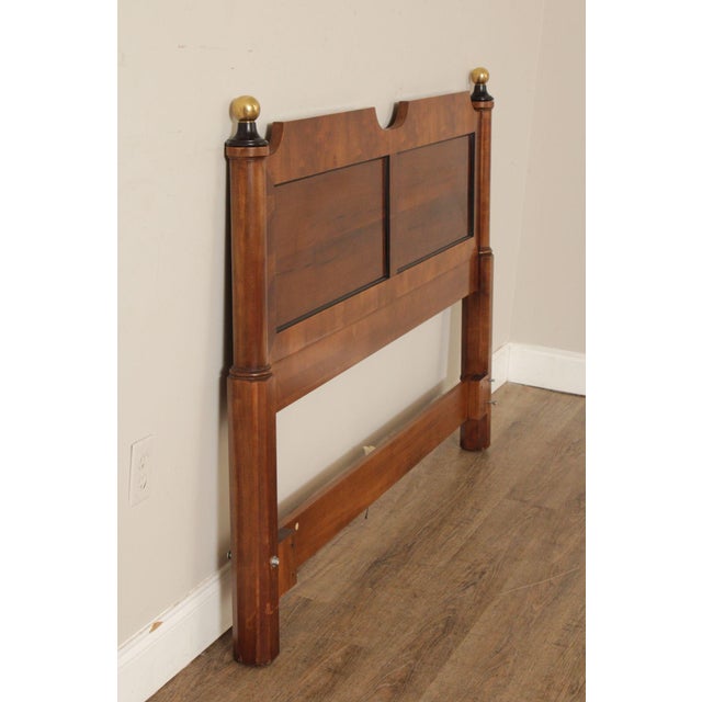 Century Furniture Century Furniture Traditional Yew Wood Queen Headboard For Sale - Image 4 of 12