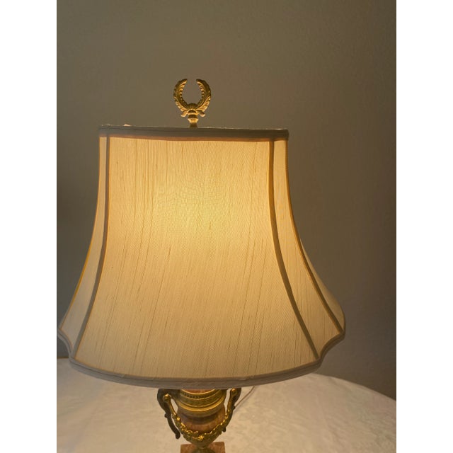 Brevettato Italian Gilt Bronze/Brass Marble Lamps - A Pair Excellent Mint Condition Vintage. For Sale - Image 11 of 12