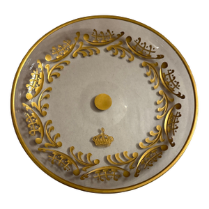 Royal Interest - Egypt - King Farouk Gilded Glass Plate