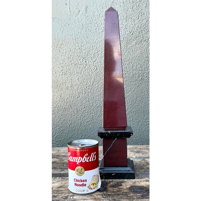 Late 20th Century Vintage Neoclassical Stone Obelisk For Sale - Image 5 of 12