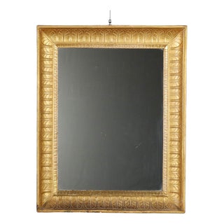 Empire Mirror in Carved and Gilded Wood For Sale