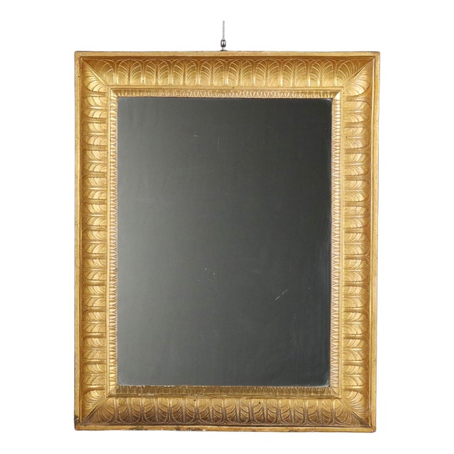 Empire Mirror in Carved and Gilded Wood For Sale