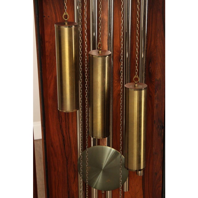 Colonial Mfg. Co. Five Tube Rosewood Case Grandfather Clock For Sale - Image 4 of 18