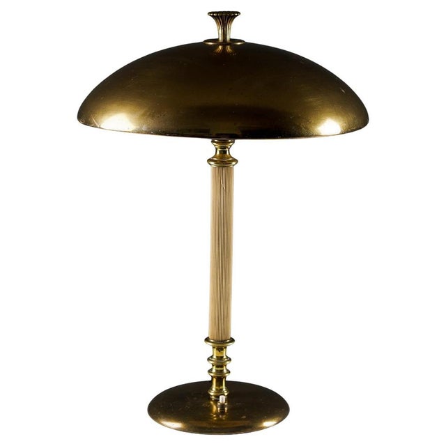 Table Lamp in Brass and Bakelite from Nordiska Kompaniet, Sweden, 1930s For Sale - Image 11 of 11