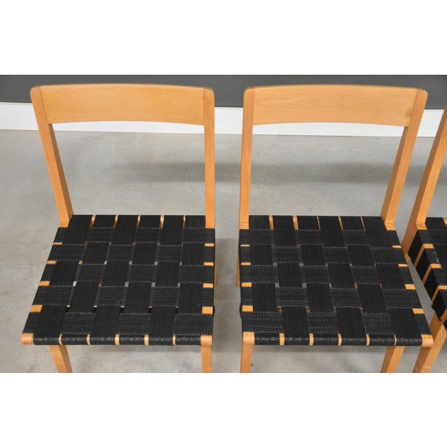 Jens Risom Early Jens Risom for Knoll Dining Chairs -- Set of 4 For Sale - Image 4 of 6