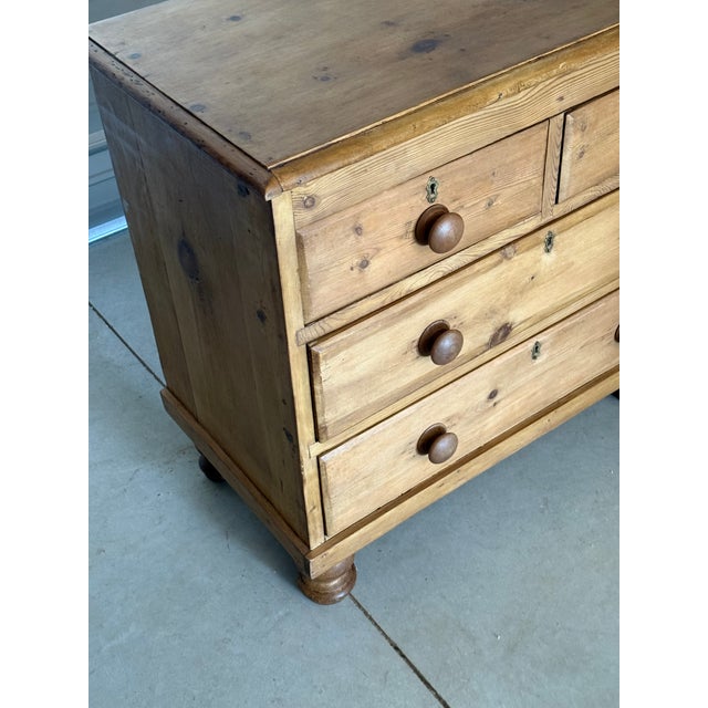 Wood Antique Pine Two Over Two Drawers - Chest of Drawers From England For Sale - Image 7 of 18