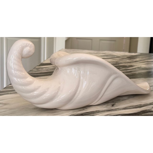 Mid-Century Studio Art Ceramic Cornucopia For Sale In Seattle - Image 6 of 14