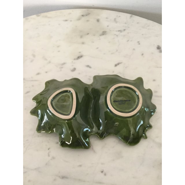1990s Vintage Lettuce Double Dish Tray For Sale - Image 4 of 4
