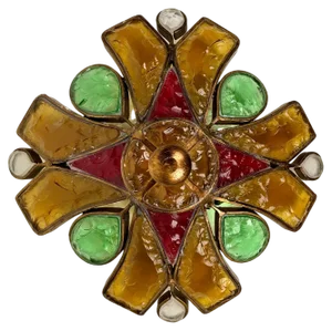 Gold Iron and Colored Glass Sconce Wall Lamp from Longobard, 1970s